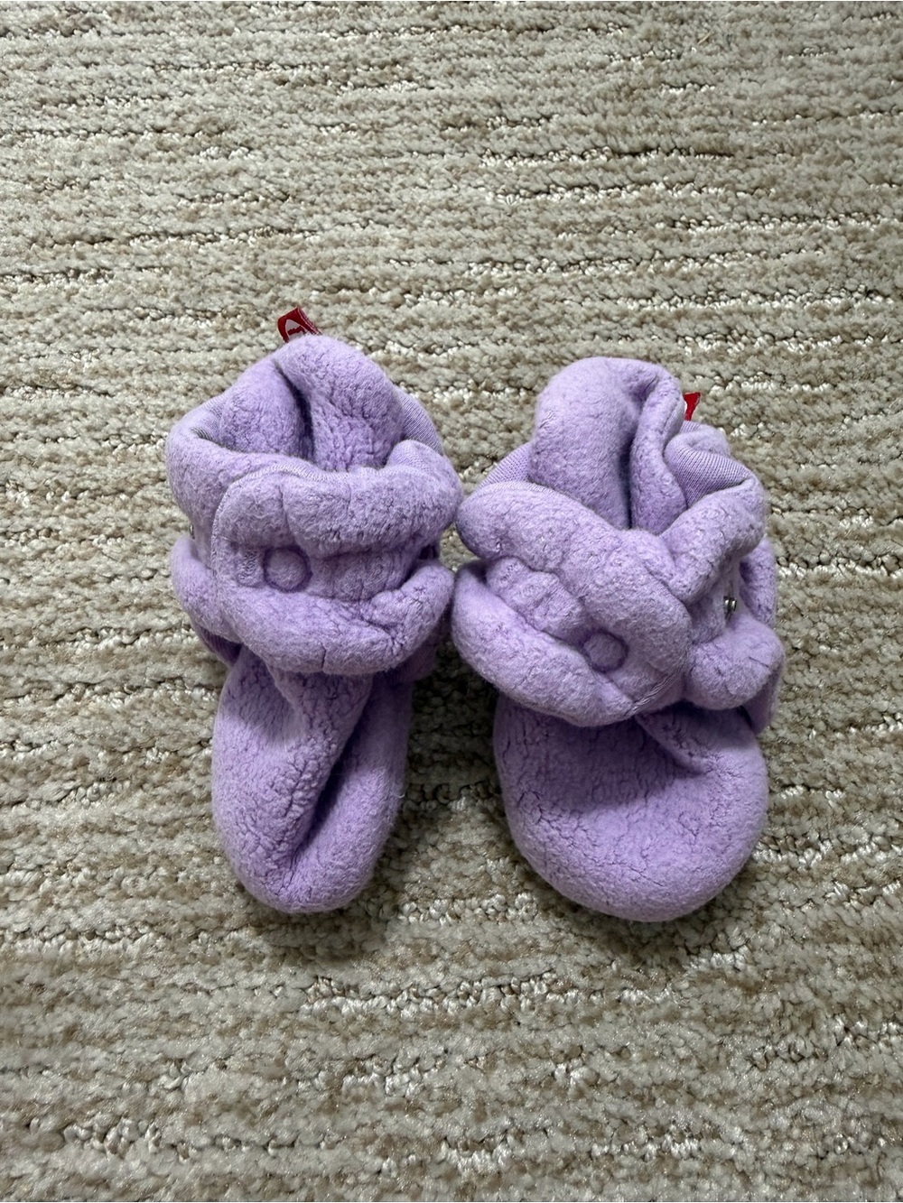 Zutano Lavender Plush Baby One-Piece Booties